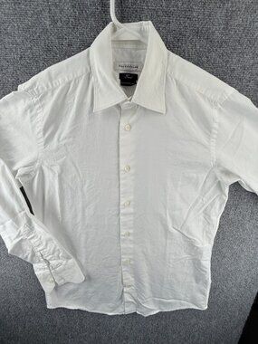 Versace Collection Trend 15.75 Point White Long Sleeve Shirt Button Up Solid